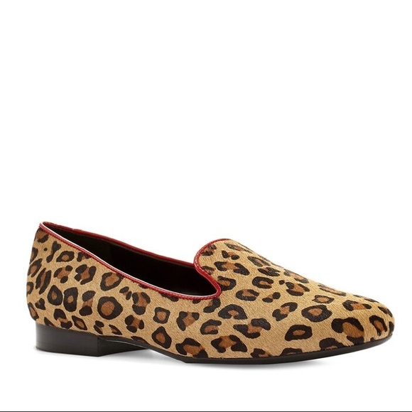Chico's Shoes - Chico’s Aleen Leopard Animal Calf Hair & Red Trim